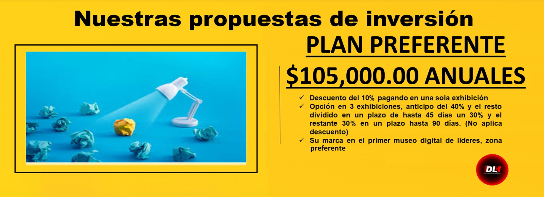 Este monto de inversión también se puede cubrir en 3 pagos, monto inicial del 40% y el resto hasta 2 pagos con plazo de 45 días totales