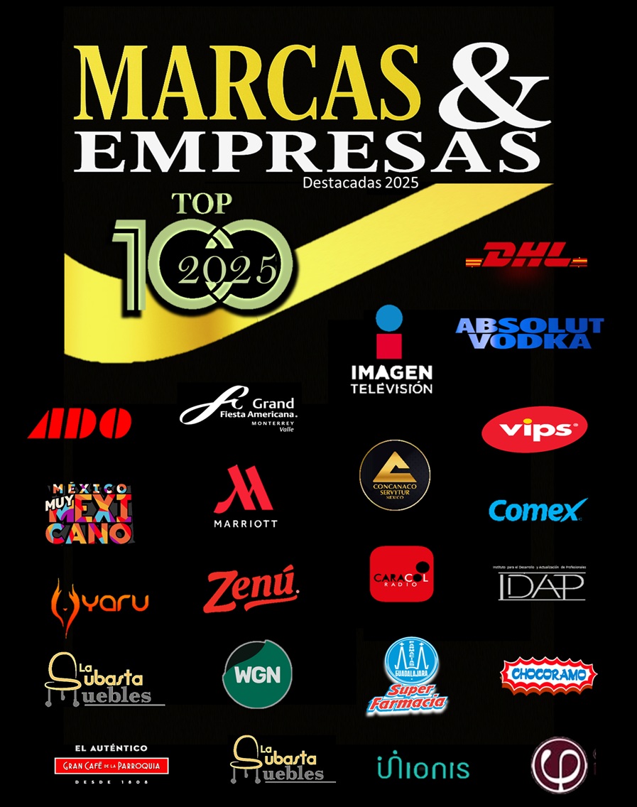 Algunas de las marcas ya seleccionadas como: Farmacias Guadalajara, Comex, Grupo ADO, DHL Express, entre muchas más