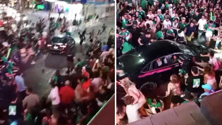 automovilista atropella multitud cabo san lucas,festejos mundialistas,mundial 2026,video conductor atropella aficionados,bulevar Lázaro Cárdenas,los cabos,qué pasó en los caños,video del accidente en los cabos,los caños san lucas,noticias sobre los cabos © Proporcionado por MILENIO